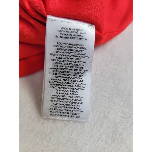 Lauren Ralph Lauren Womens Red Flutter-Sleeve Sheath Dress Size 8 Stretch New - Picture 4 of 9